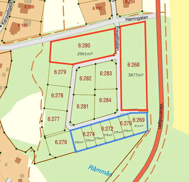 Kartbild med fastighetsbeteckningar, Nordskog 2 i Källby.