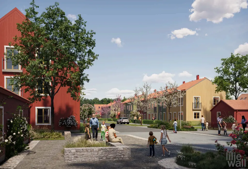 3D-visulisering över hur gaturummet skulle kunna se ut.